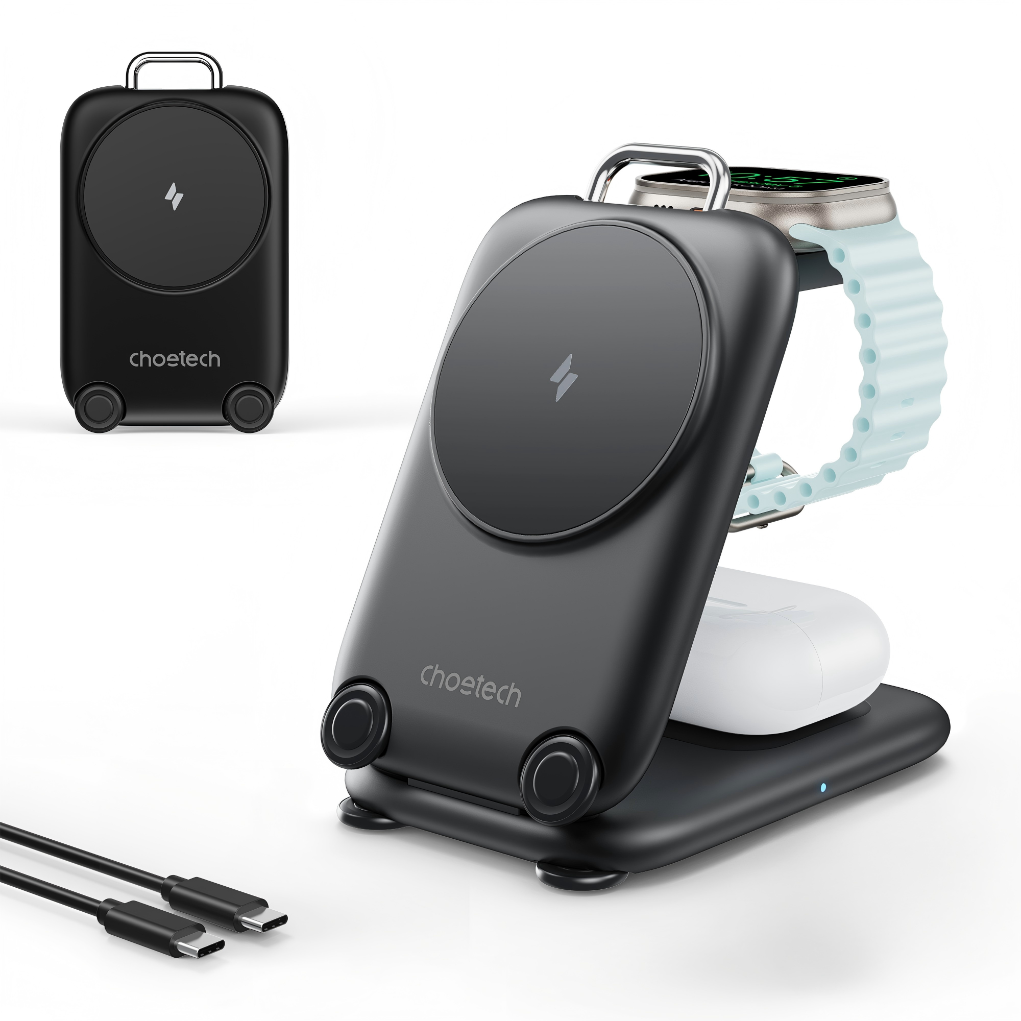 Smartwatch Ac - 3-in-1 Travel Fast Charge Wireless Charging