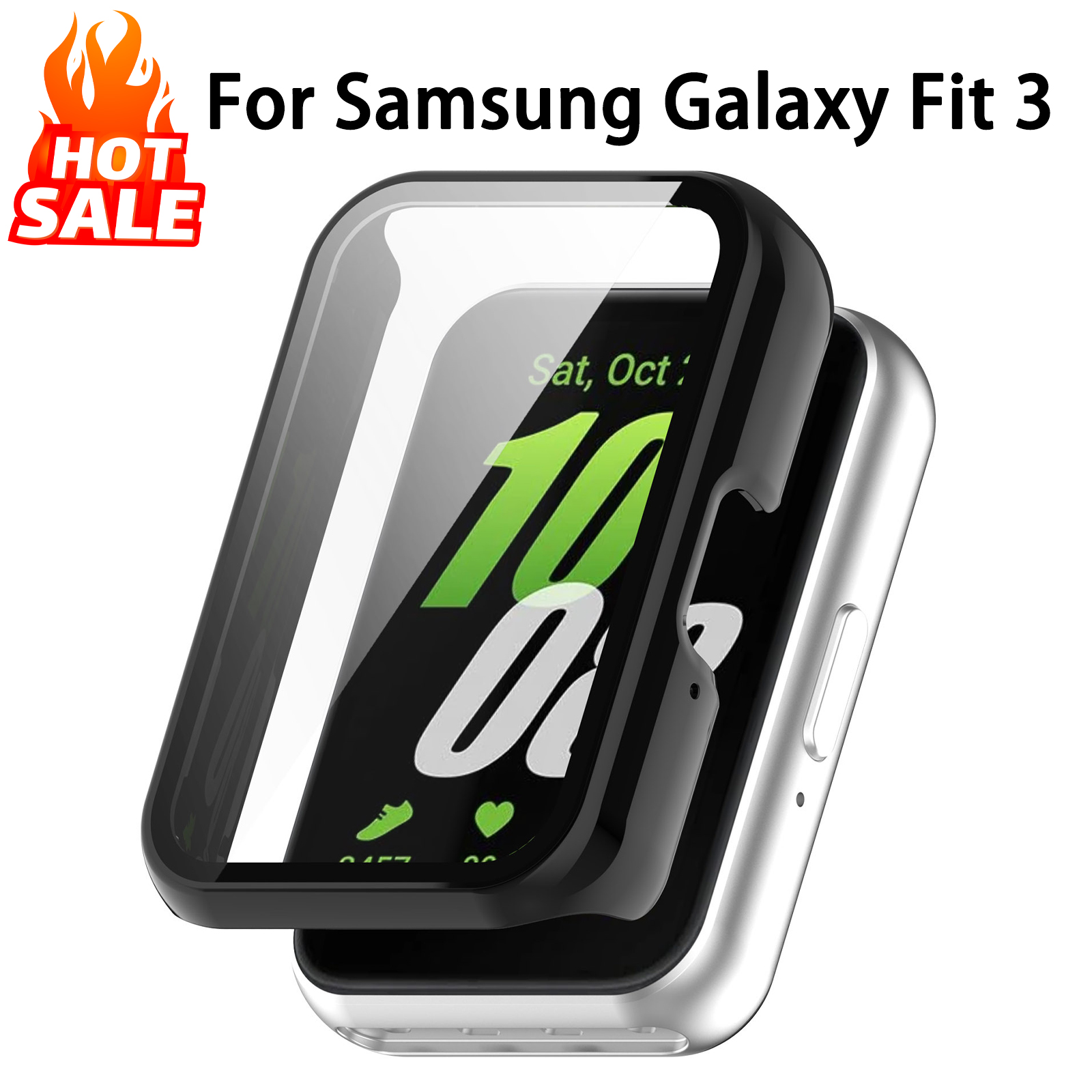 Samsung Smartwatch Accessories - Glass+Case For Samsung Galaxy Fit 3