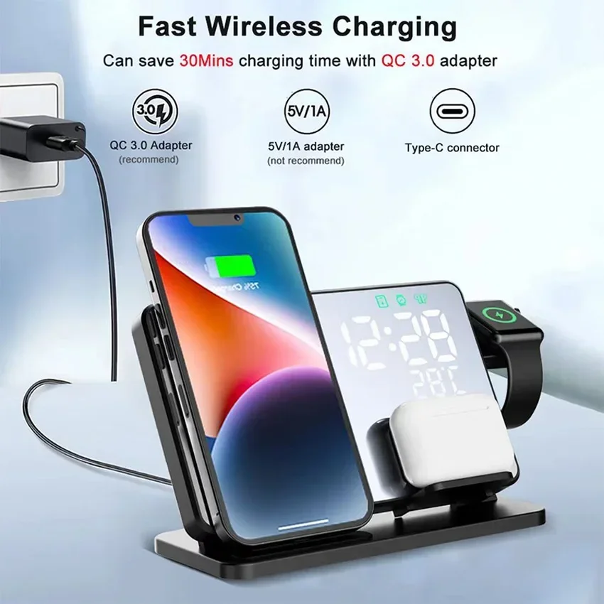 Wireless Charger Alarm Clock S - Smartwatch Ac recensie en prijs