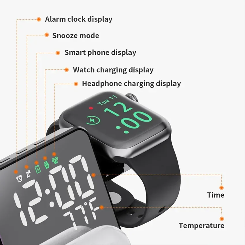Wireless Charger Alarm Clock S - Smartwatch Ac recensie en prijs