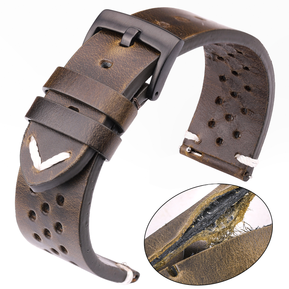Breathable Genuine Leather Qui - Nylon Nato Strap recensie en prijs
