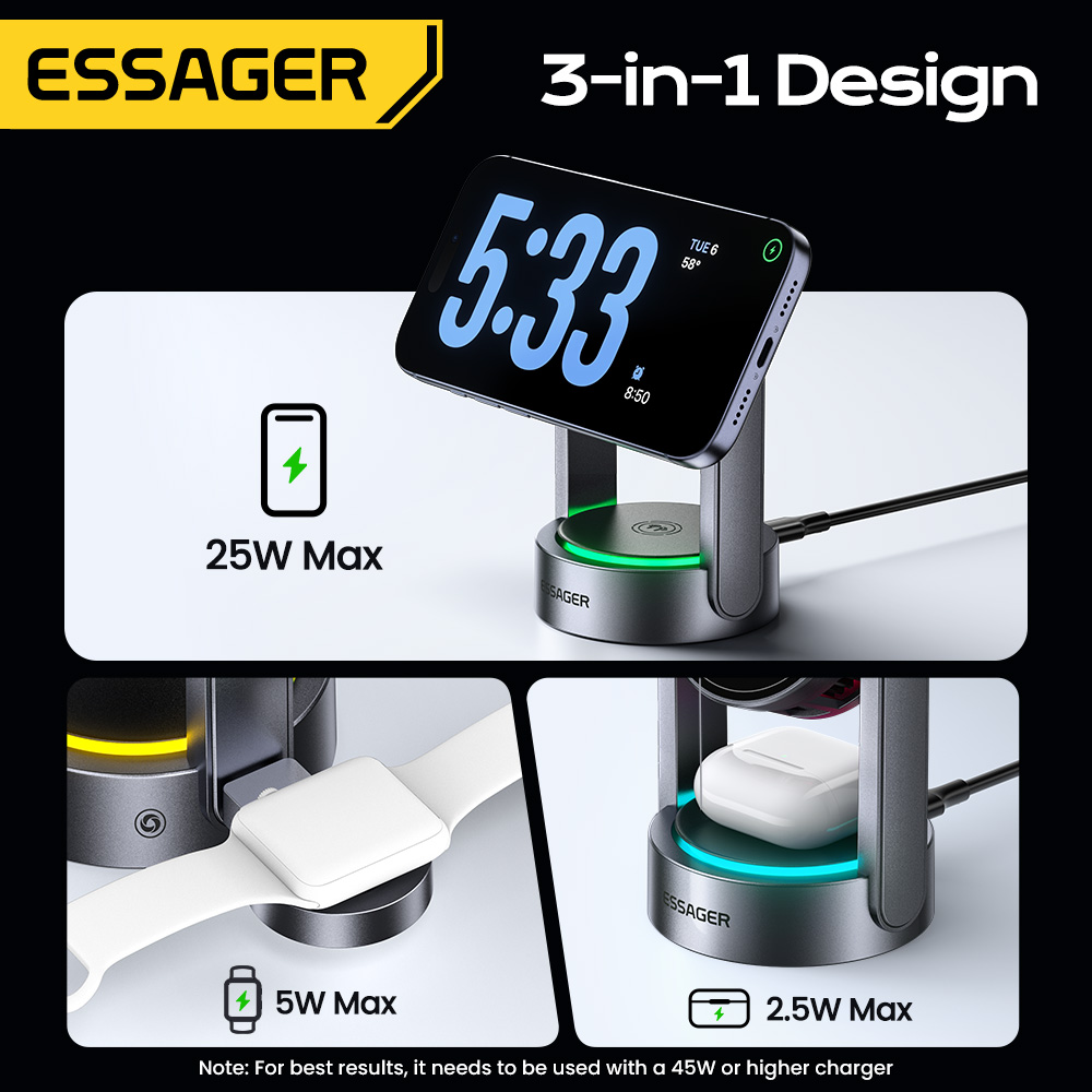 Essager 3 in 1 Magnetic Wirele - Smartwatch Ac recensie en prijs