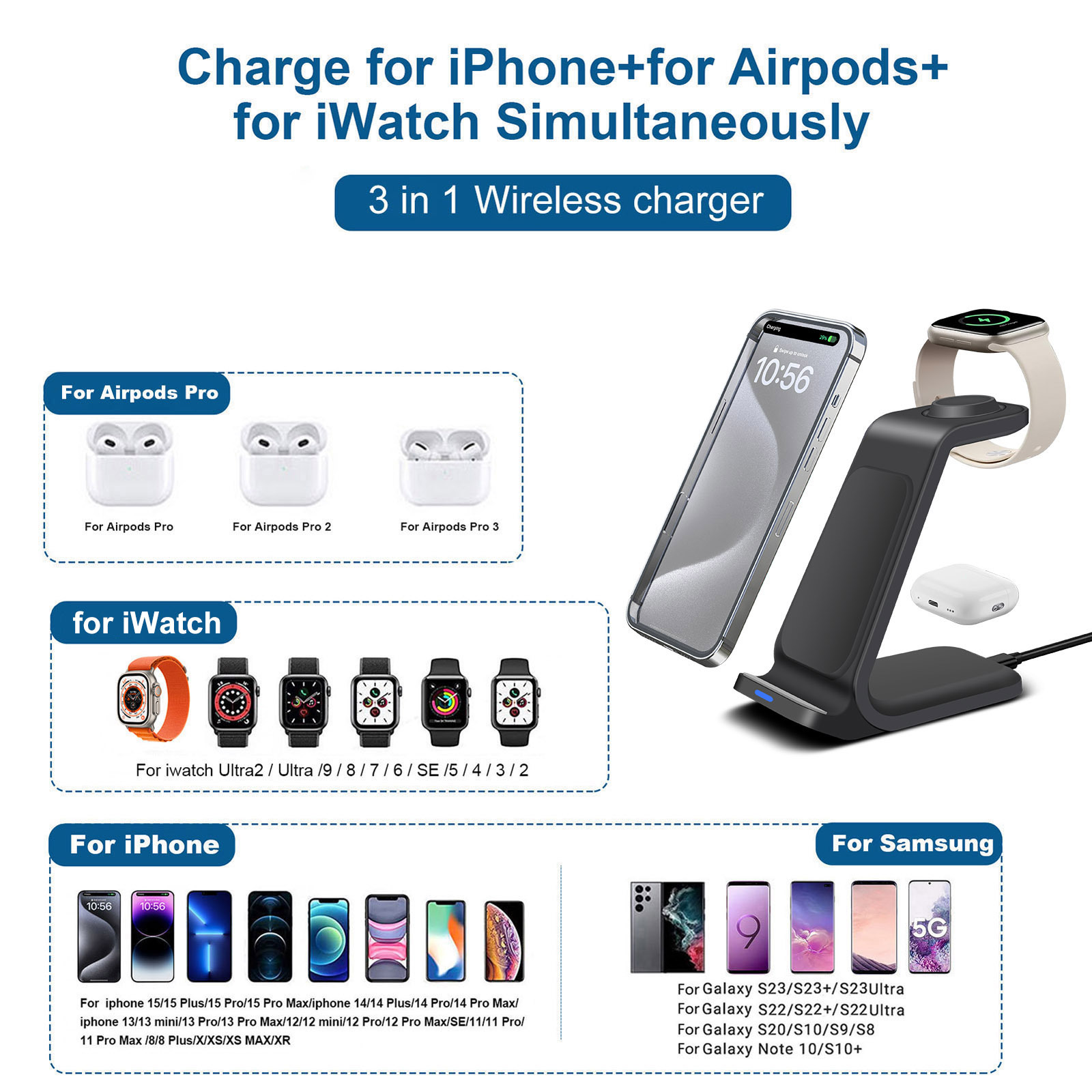 3 in 1 Charging Station for iP - Smartwatch X recensie en prijs