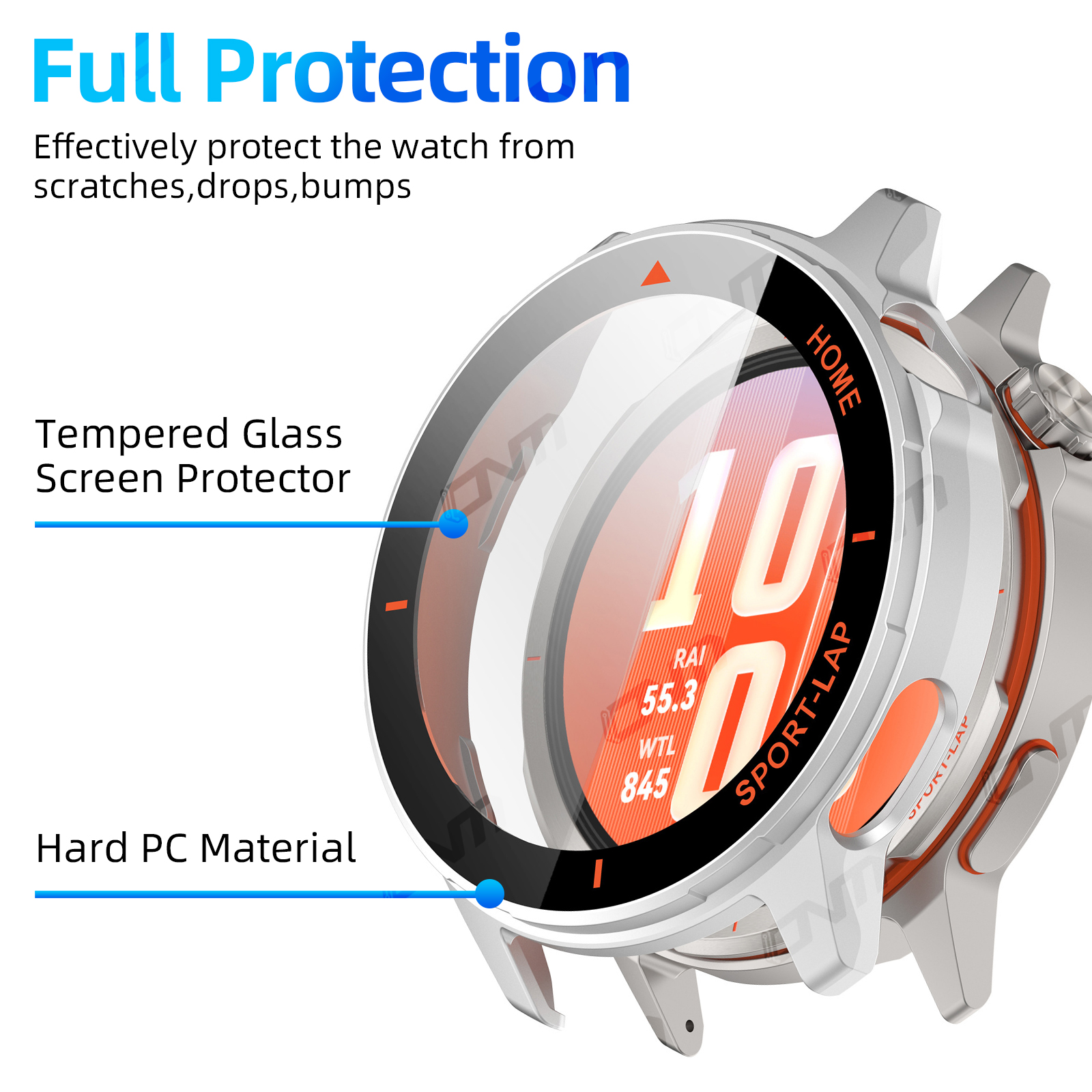 PC Case+Tempered Glass For Hua - Titan Smartwatch Accessories recensie en prijs