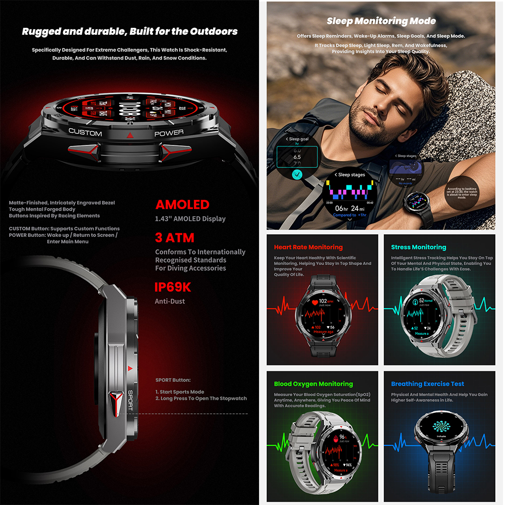 X2 Tank GPS Smart Watch 3ATM W - Smartwatch X2 recensie en prijs