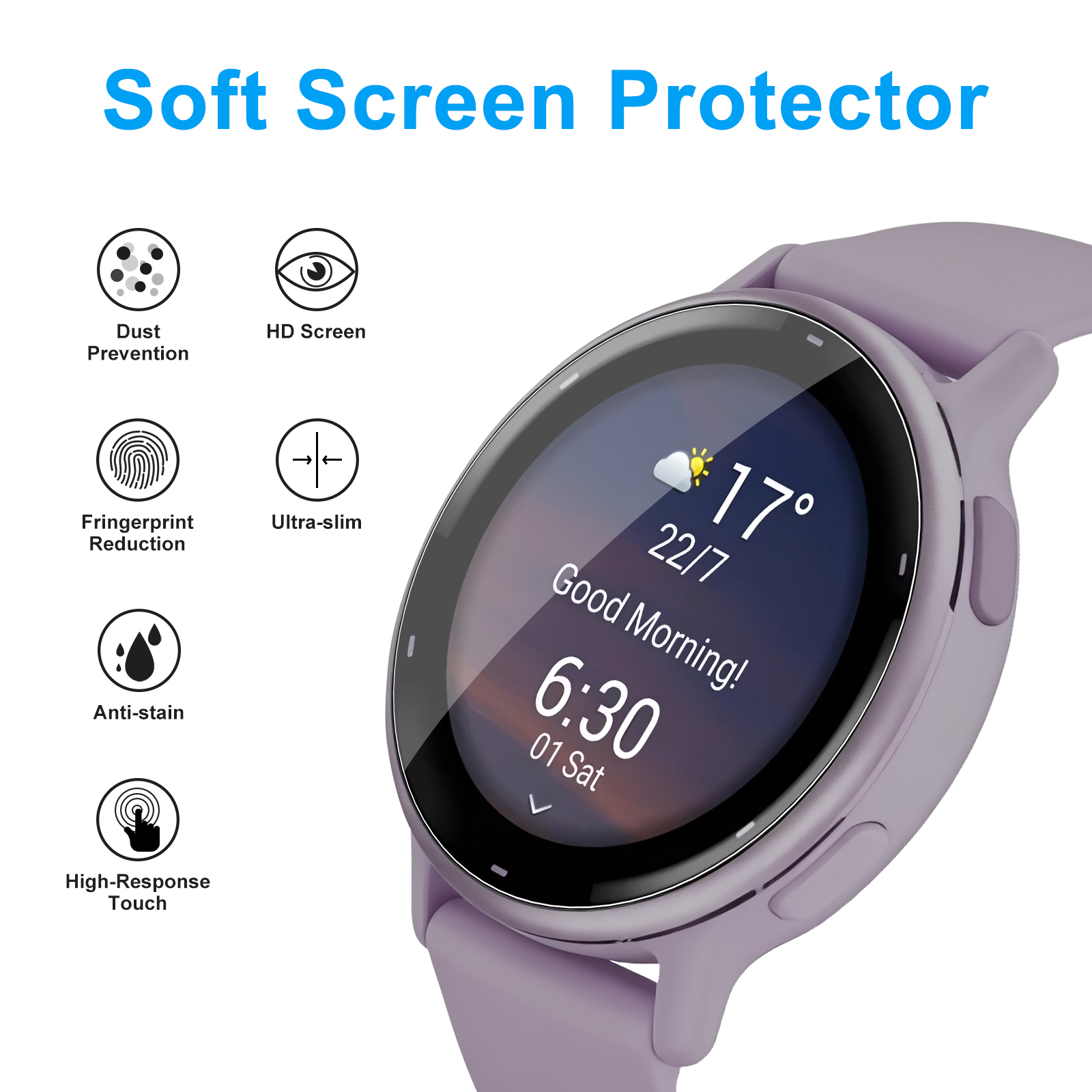 Soft Clear Protective Film For - Smartwatch Icon recensie en prijs