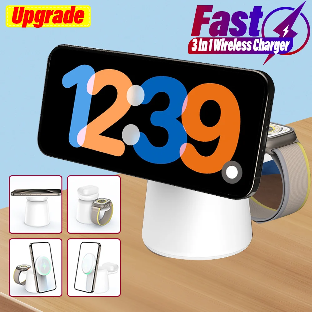 3 in 1 Magnetic Wireless Charg - Smartwatch Ac recensie en prijs