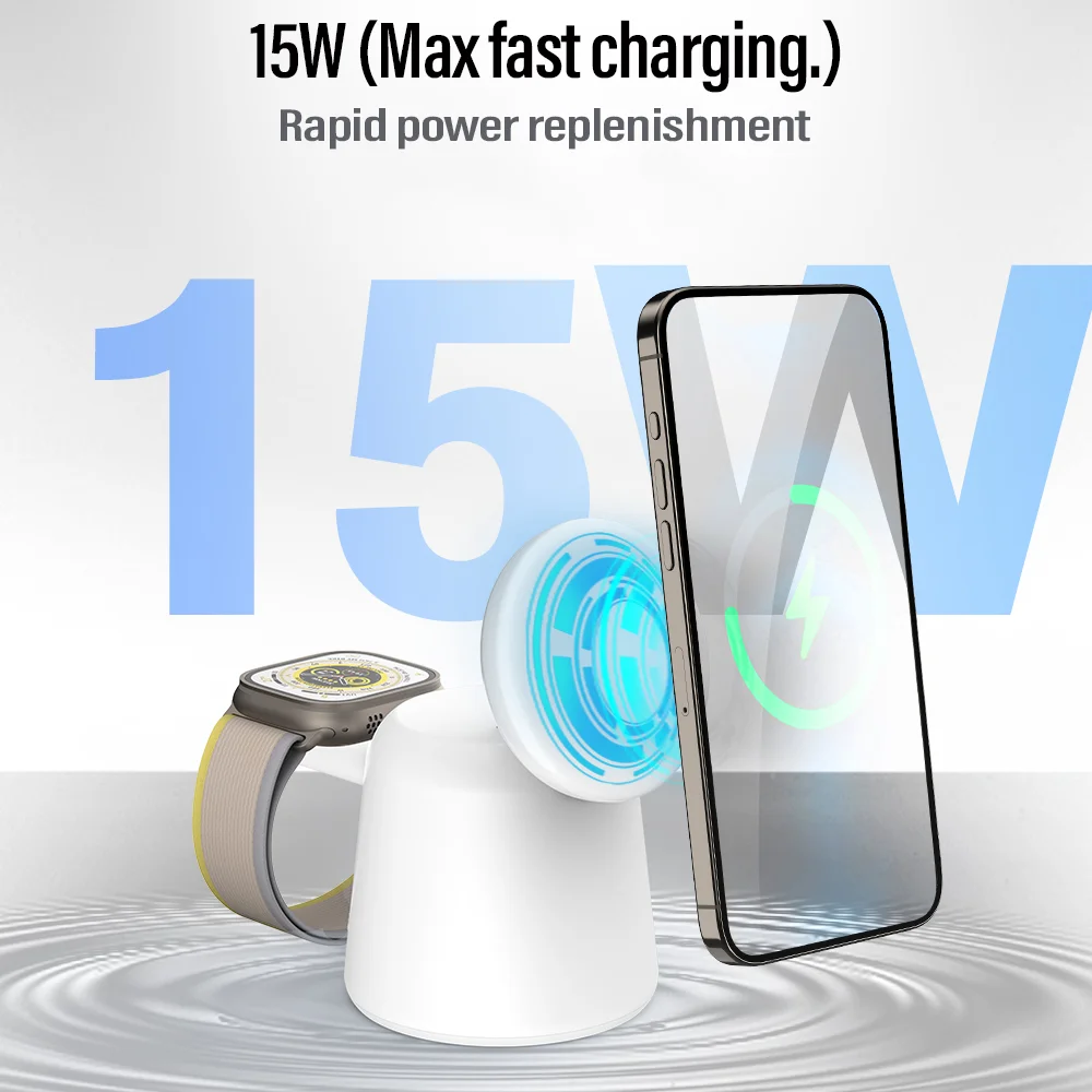 3 in 1 Magnetic Wireless Charg - Smartwatch Ac recensie en prijs