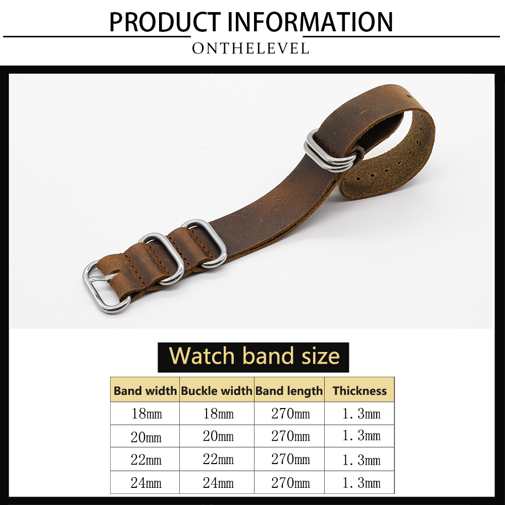 Genuine Leather Watch Band 18m - Nylon Nato Strap recensie en prijs
