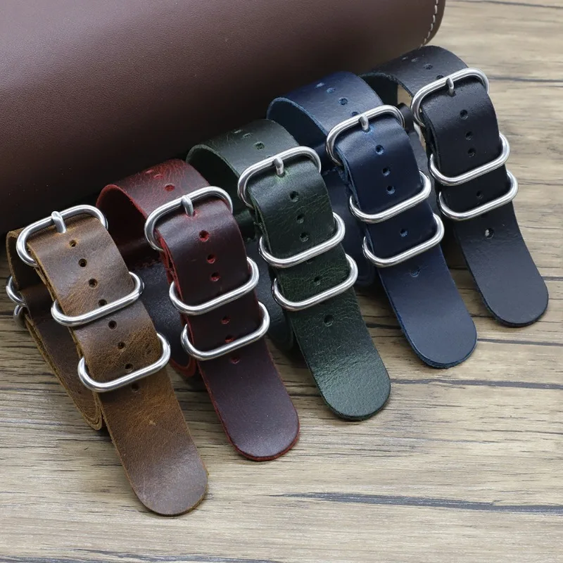 Vintage Genuine Leather Watch  - Nylon Nato Strap recensie en prijs
