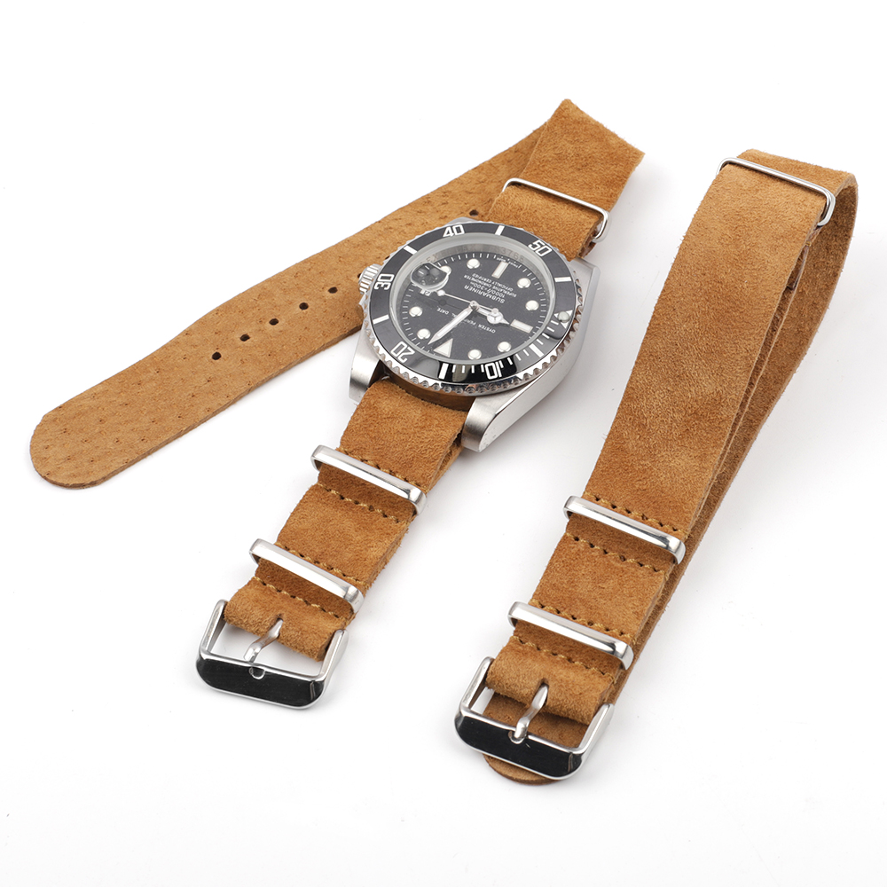 Soft Retro Suede Genuine Leath - Nylon Nato Strap recensie en prijs