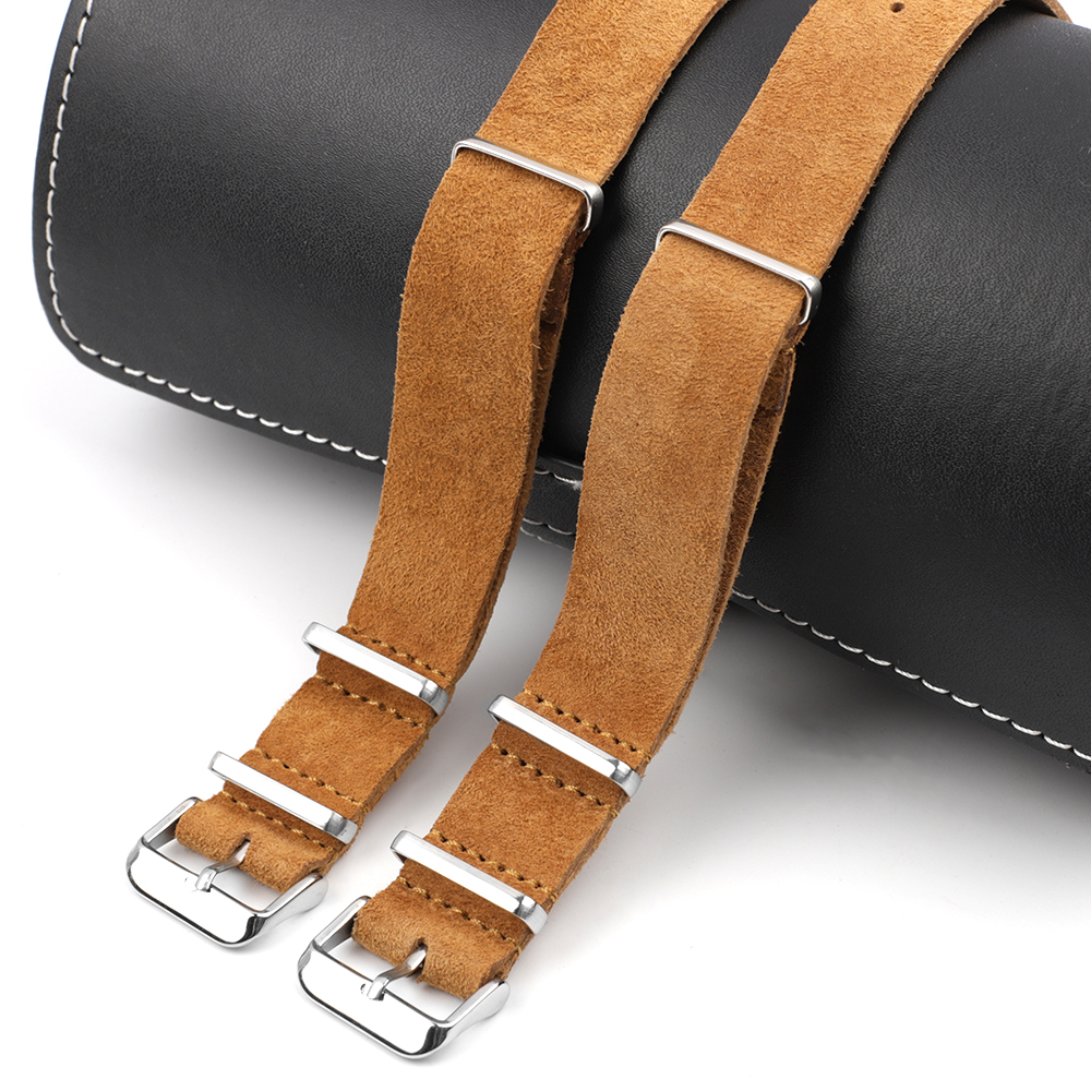 Soft Retro Suede Genuine Leath - Nylon Nato Strap recensie en prijs