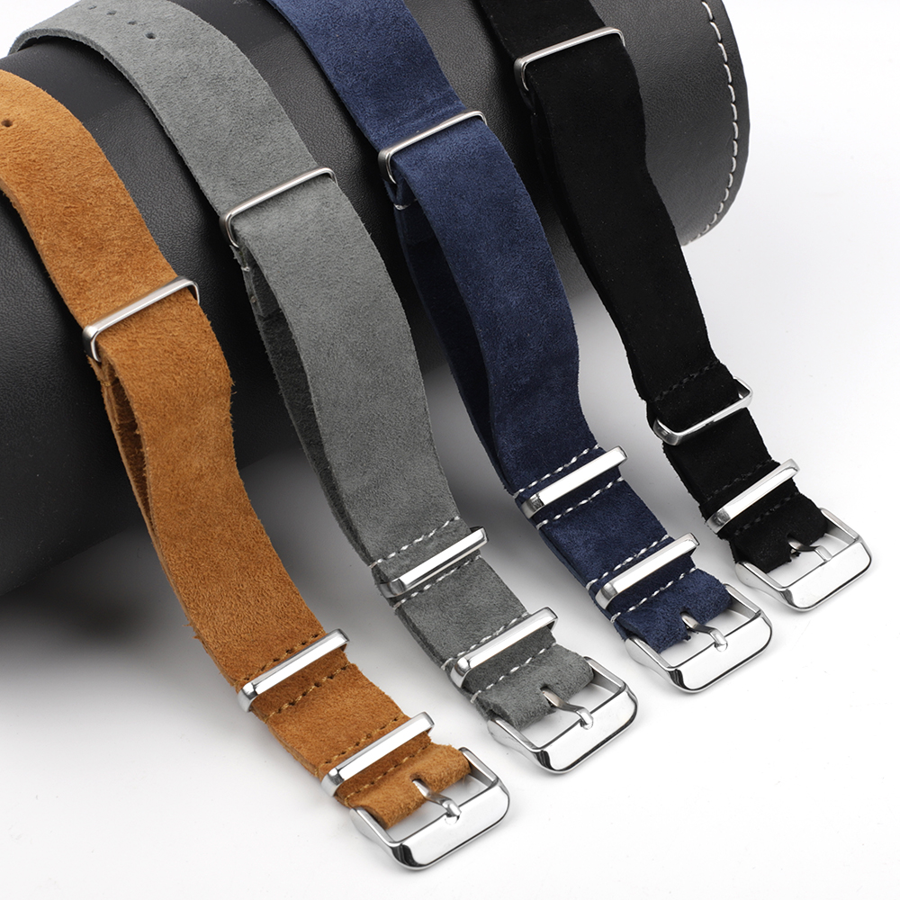 Soft Retro Suede Genuine Leath - Nylon Nato Strap recensie en prijs