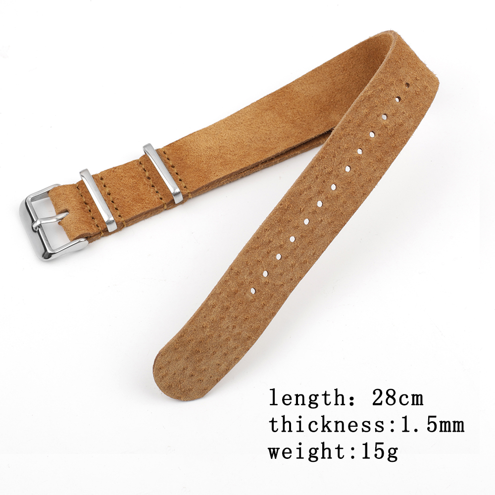 Soft Retro Suede Genuine Leath - Nylon Nato Strap recensie en prijs