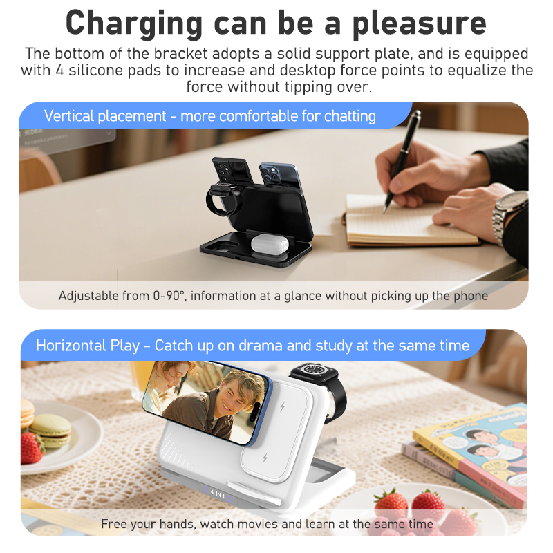 4 in 1 Dual Phone Wireless Cha - Smartwatch Ac recensie en prijs