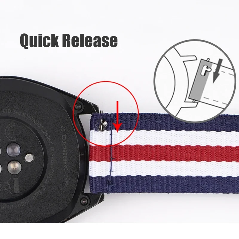 20mm 22mm Woven Nylon Strap fo - Nylon Nato Strap recensie en prijs