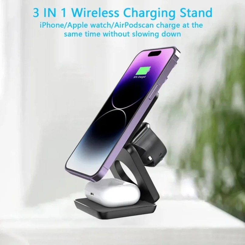 3 in 1 Foldable Magnetic Wirel - Smartwatch Ac recensie en prijs