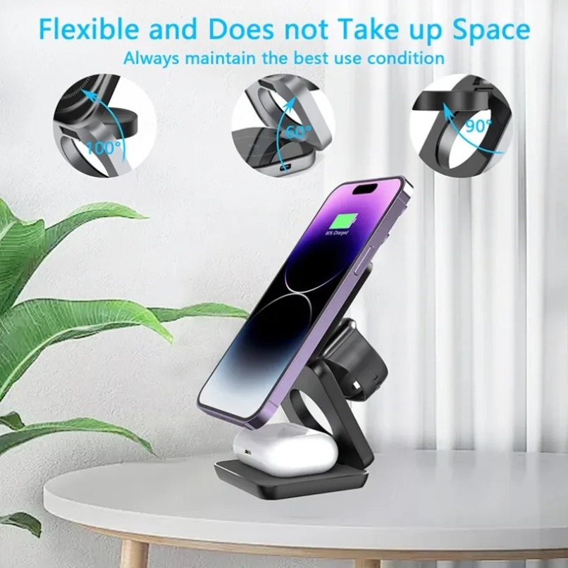 3 in 1 Foldable Magnetic Wirel - Smartwatch Ac recensie en prijs