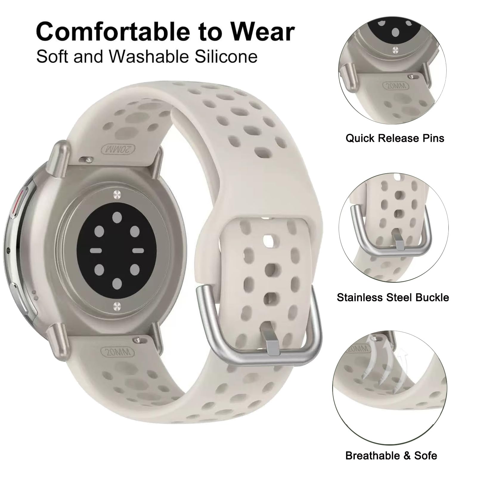 20mm Strap For Amazfit active  - Titan Smartwatch Accessories recensie en prijs