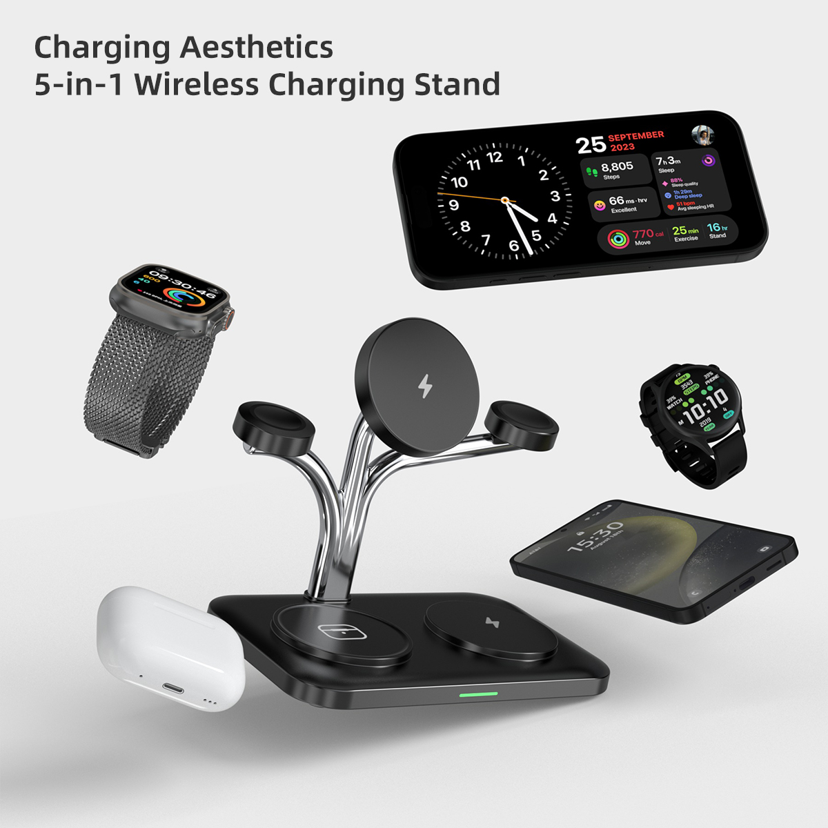 5 IN 1 Magnetic Wireless Charg - Smartwatch Ac recensie en prijs