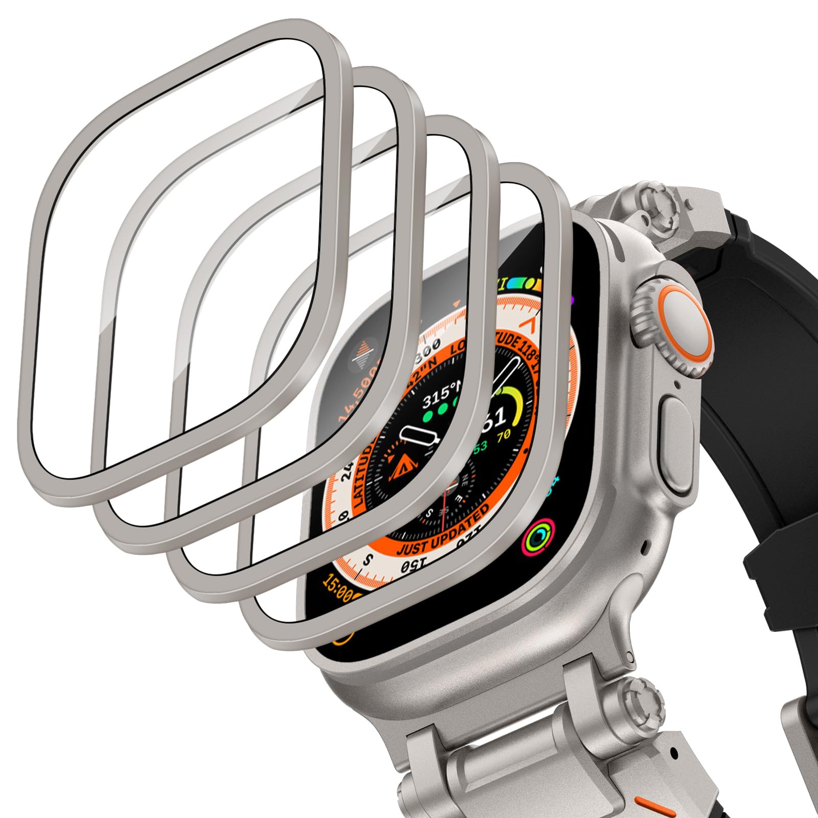 Aluminium Alloy Case+Tempered  - Smartwatch Straps & Accessories recensie en prijs