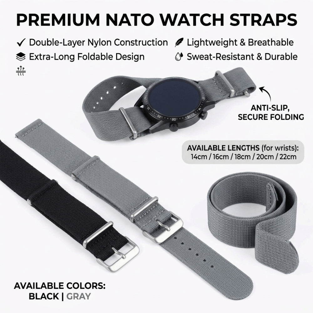 14/16/18/20/22mm NATO Watch Ba - Nylon Nato Strap recensie en prijs